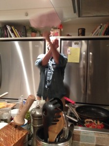 Jack Sonni demonstrating pizza toss